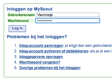 Inloggen stap 2 Inloggen stap 2