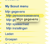 Wijzigen gegevens stap 1
