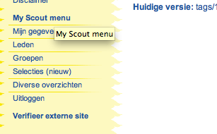 Stap 1 Klik op het kopje 'leden' om een lijst te krijgen van alle jeugdleden en leiding van je eigen speltak.